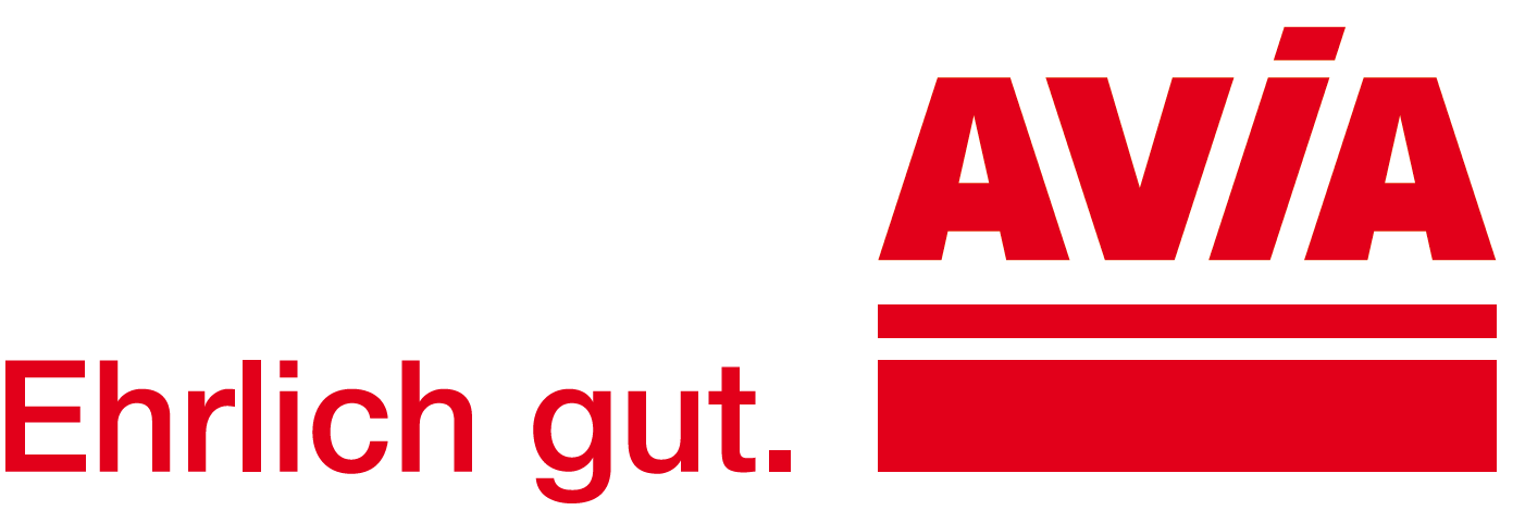 Rotes Logo auf weißem Grund